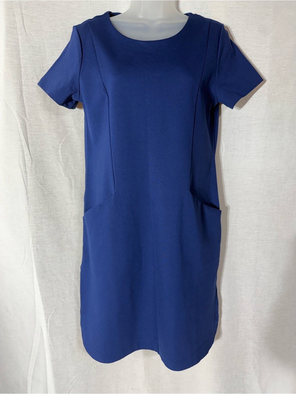 Banana Republic Short-Sleeve Shift Dress in Navy Blue Size 8